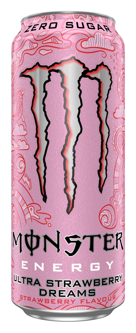 MONSTER Zero Strawberry energetický nápoj 500 ml plech