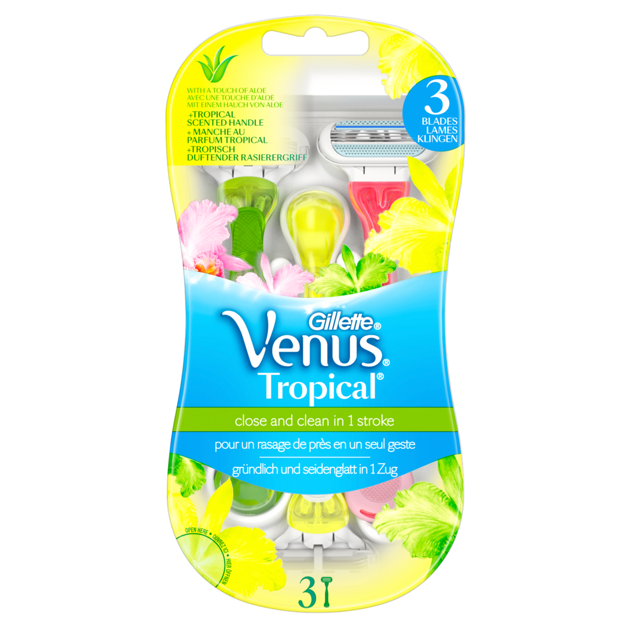Gillette Venus Tropical holítka pohotovostní 3 ks