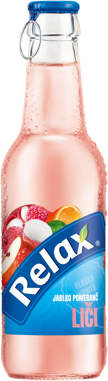 Relax jablko pomeranč liči s víčkem 24 x 250 ml sklo