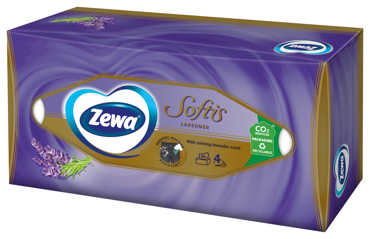 Zewa Softis perfume kapesníky mix 4vrstvé box 80 ks