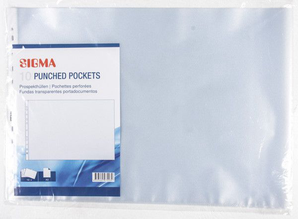 SIGMA Obal zakládací U A3 80 µ 10 ks