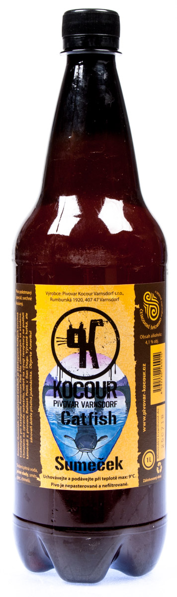KOCOUR Catfish Sumeček 11° pivo 1 l PET vratná láhev