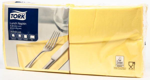 TORK Ubrousky 33 x 33 cm 2vrstvé žluté 200 ks