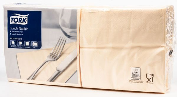 TORK Ubrousky 33 x 33 cm 2vrstvé slonová kost 200 ks
