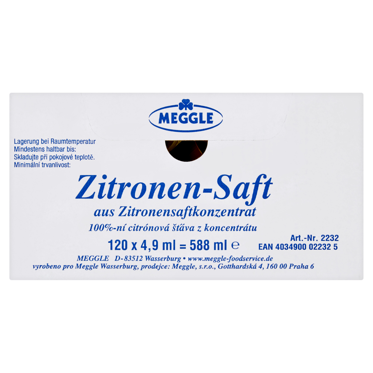 MEGGLE Šťáva citronová z koncentrátu 120 x 4,9 ml