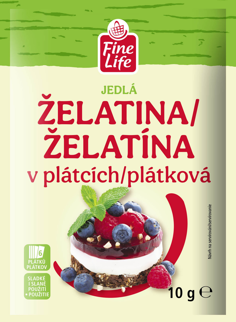 Fine Life Želatina plátky 25 x 10 g