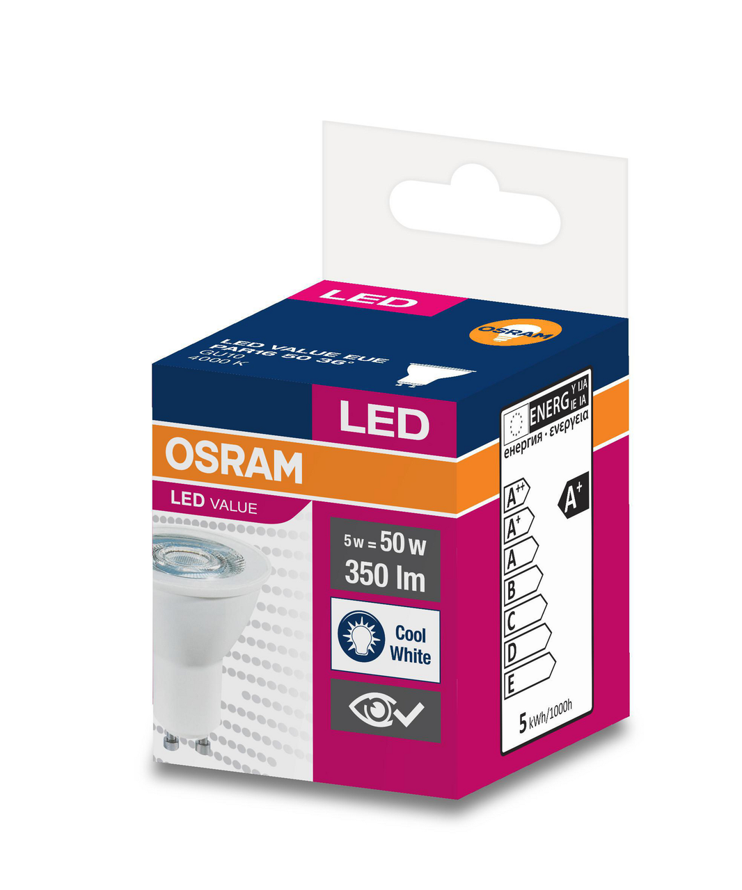 OSRAM Žárovka Osram LED 4,7W GU10 Value studená bílá 1 ks