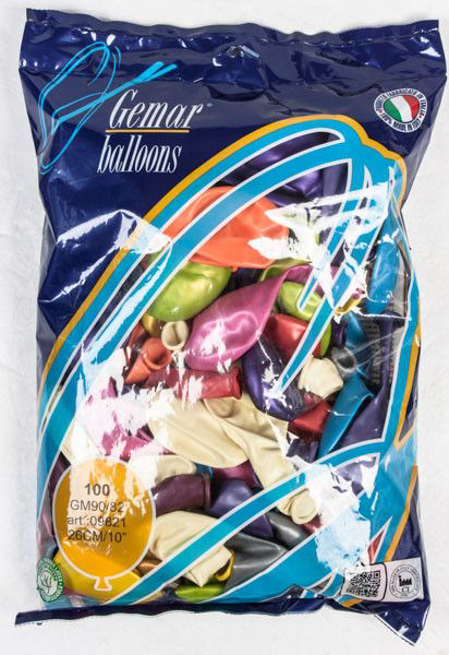 Balonky nafukovací metalické 100 ks