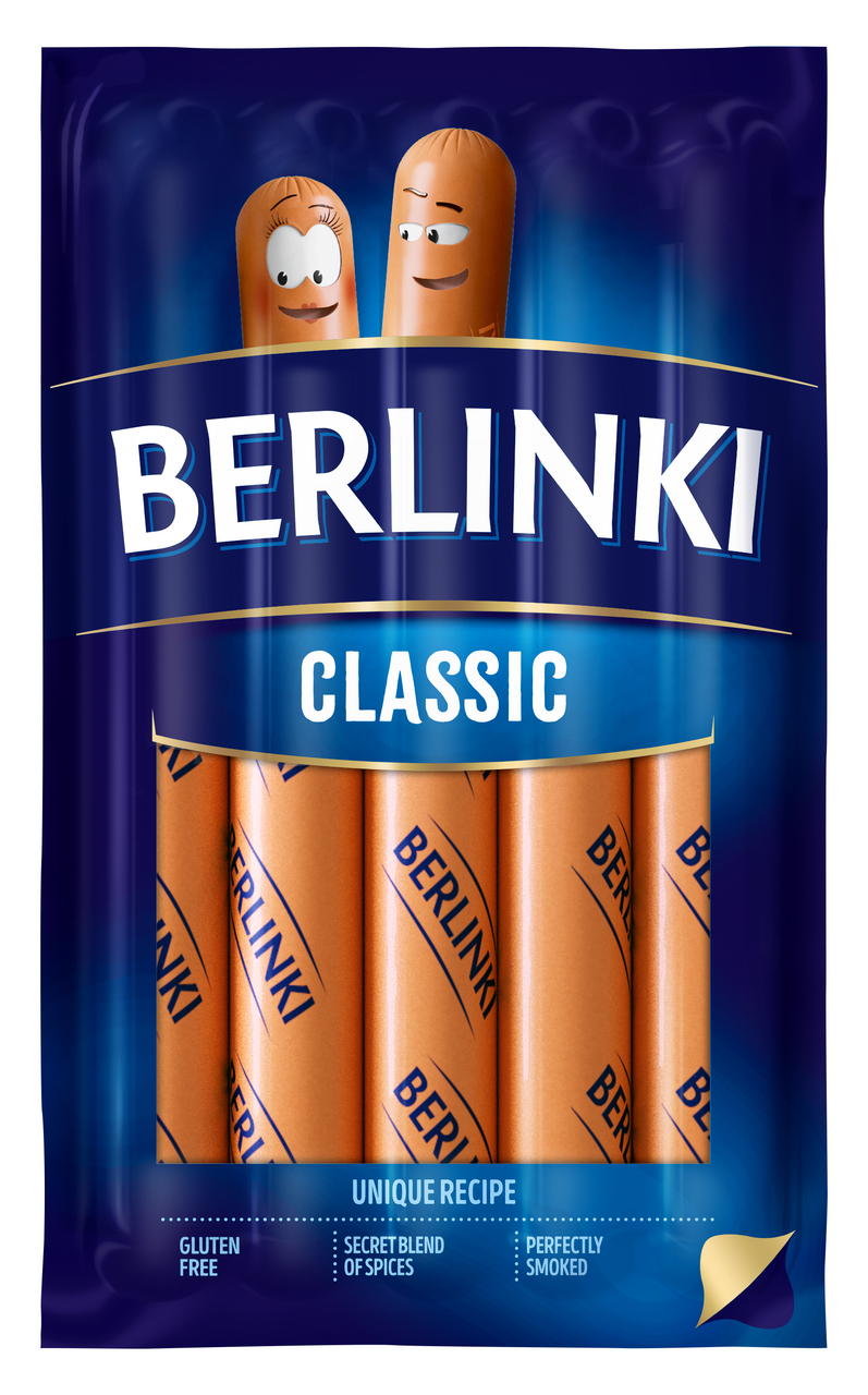MORLINY BERLINKI Párky classic párky chlaz. 250 g