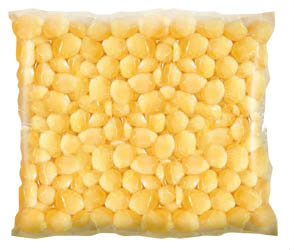 Brambory pozdní loupané syrové celé CZ chlaz. 10 kg