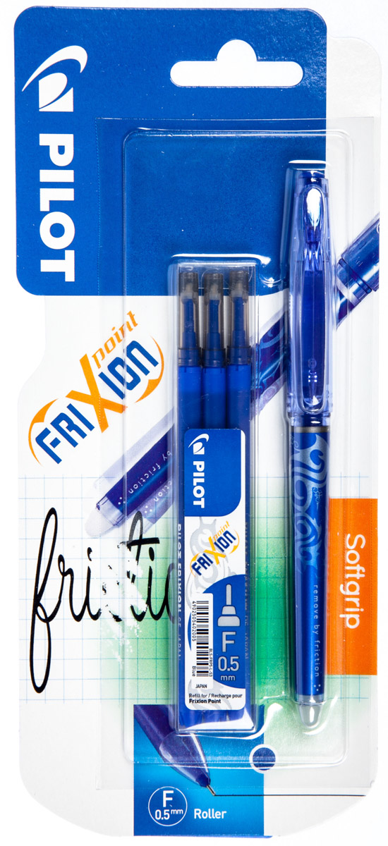 PILOT Frixion Point modrý + náplň 3 ks