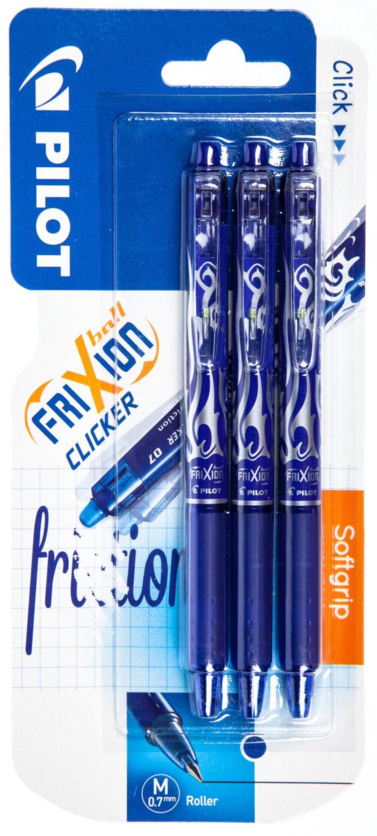 PILOT Frixion Clicker 0,7mm modrá 3 ks