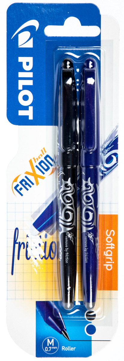 PILOT FriXion ball Pero 0,7 mm modré/černé 2 ks