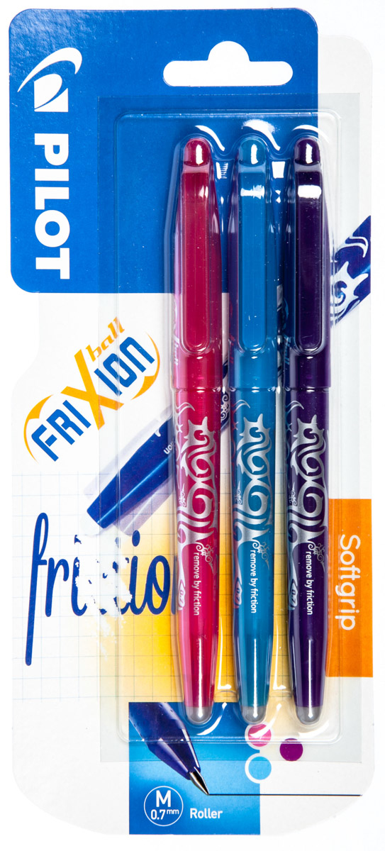 PILOT Frixion Ball Pero 0,7 mm fialové/růžové/sv.modré 3 ks
