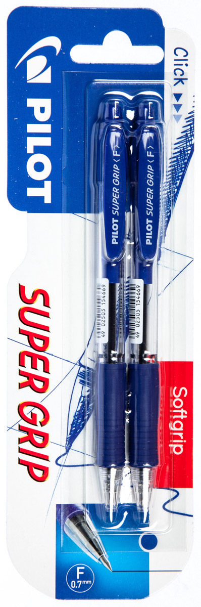 PILOT Super Grip Kuličkové pero modré 2 ks