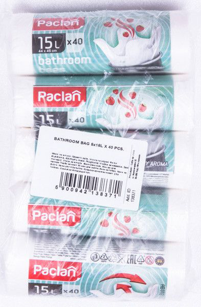 Paclan Standard Pytle na odpad 15 l bílé 5 x 40 ks