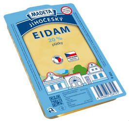 MADETA Jihočeský Eidam sýr 20 % plátky chlaz. 100 g