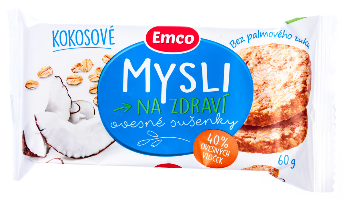 Emco Ovesné sušenky kokosové 24 x 60 g