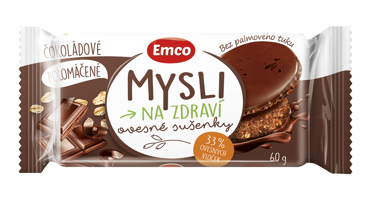 Emco Sušenky polomáčené čokoládové 24 x 60 g