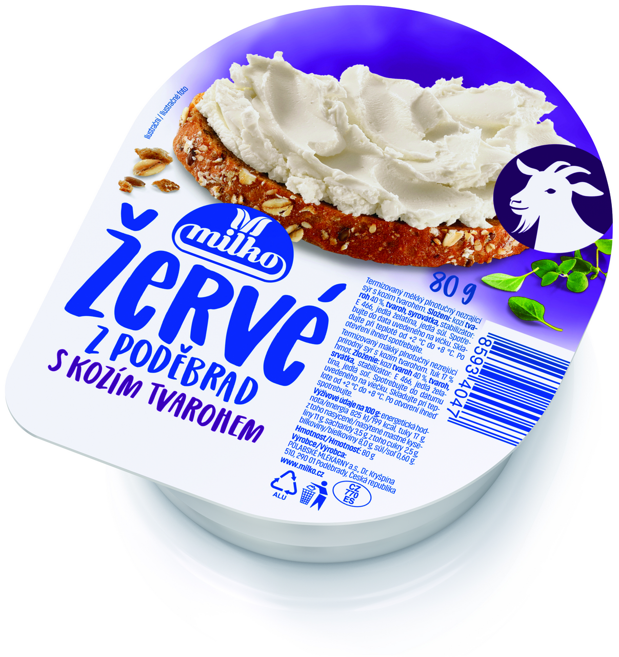 milko Žervé s kozím tvarohem chlaz. 2 x 80 g