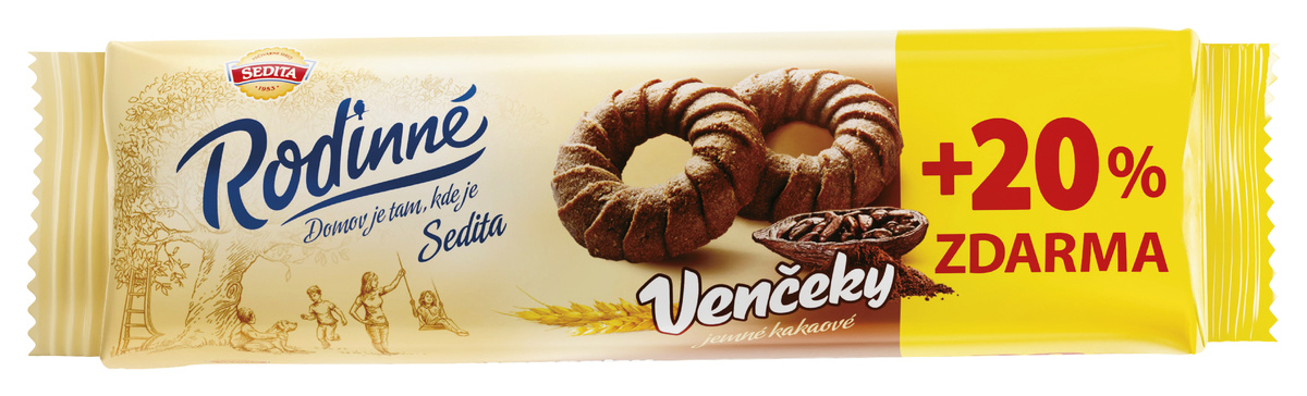 OPAVIA Sedita Rodinné Věnečky kakaové 18 x 100 g