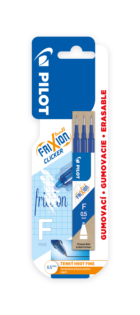 PILOT Frixion Náplň 0,5 mm modrá 3 ks
