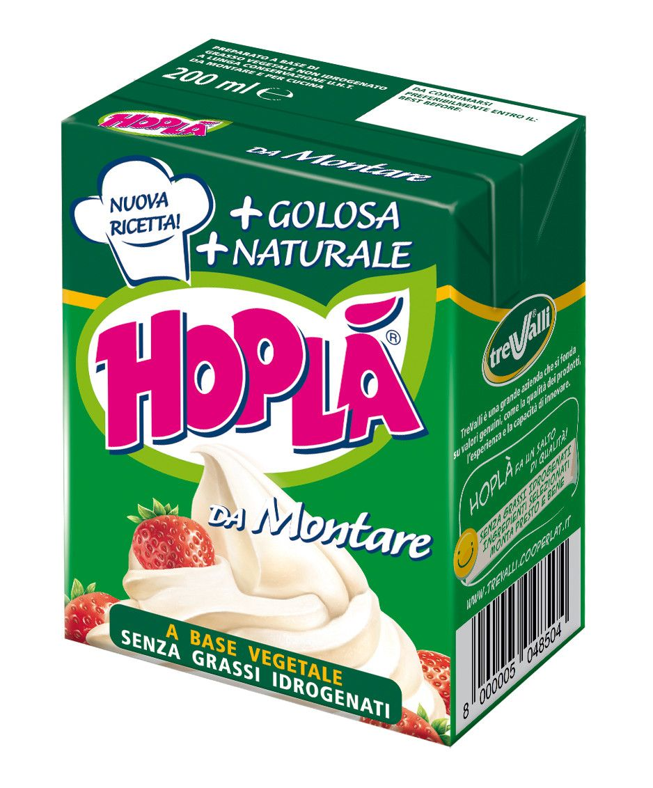TREVALLI Hoplá Krém slazený rostlinný 26% chlaz. 200 ml