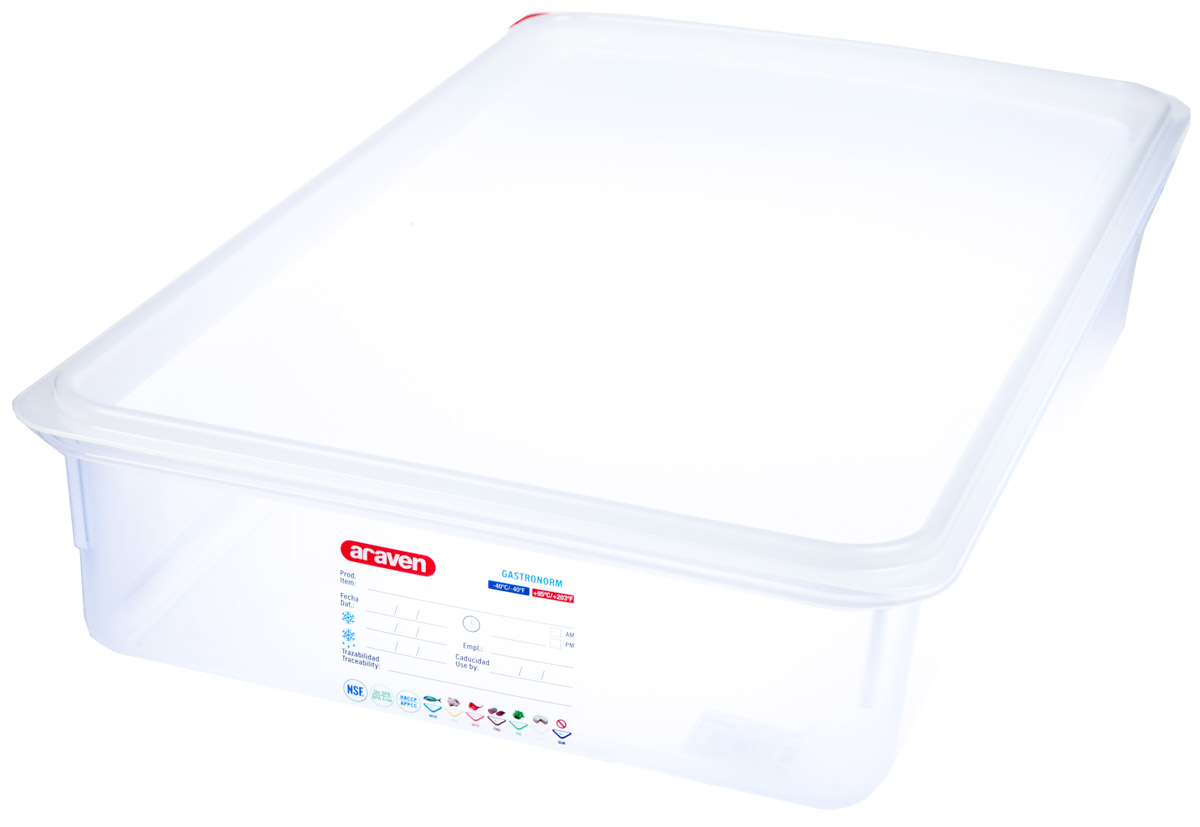 araven Nádoba s víkem HACCP GN1/1 100 mm 13,7 l plast 1 ks