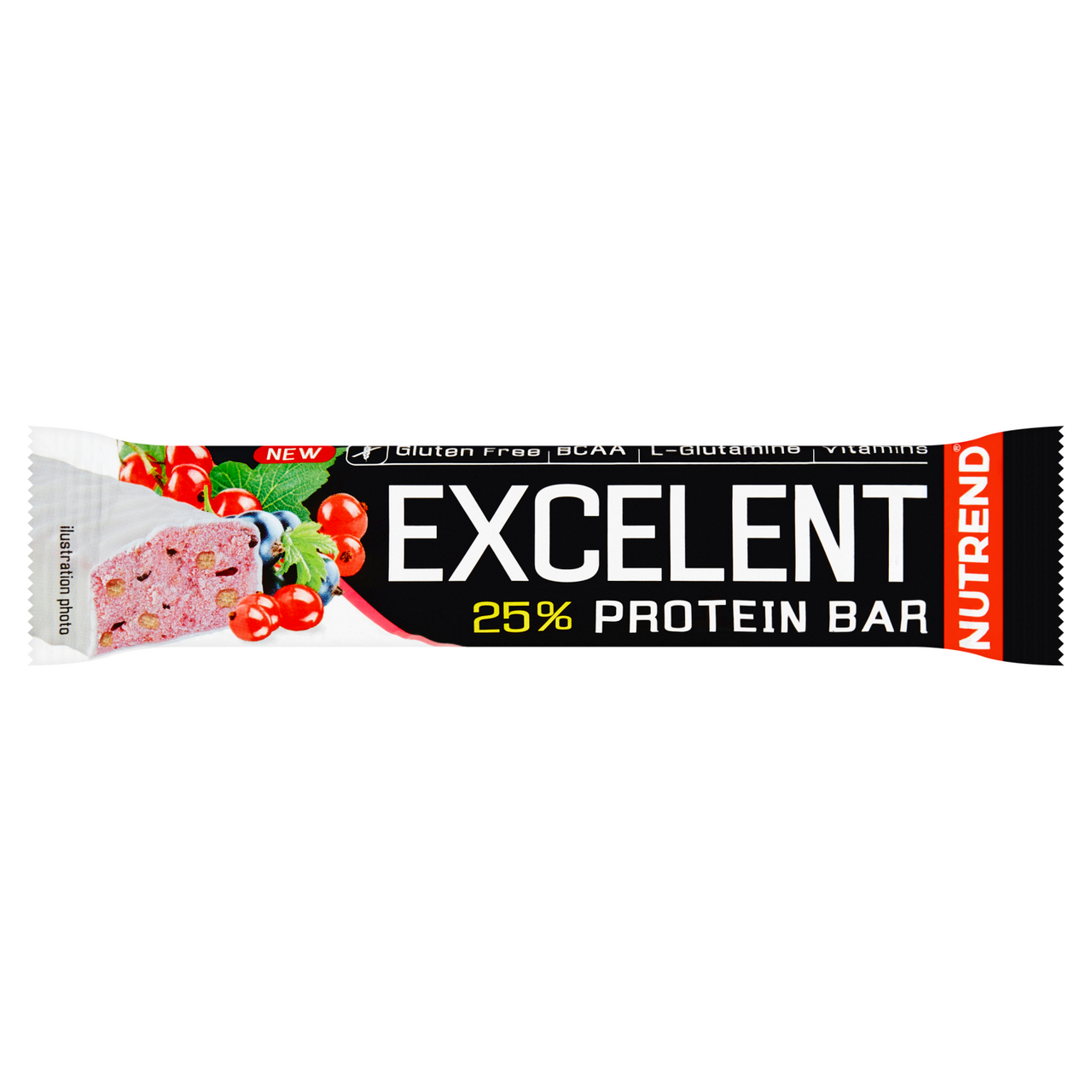 Nutrend Excelent Tyčinka Protein bar příchuť černý rybíz s brusinkami 3 x 85 g