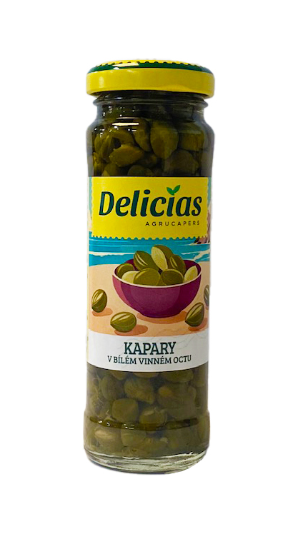 Delicias Kapary v bílém vinném octu 100 g