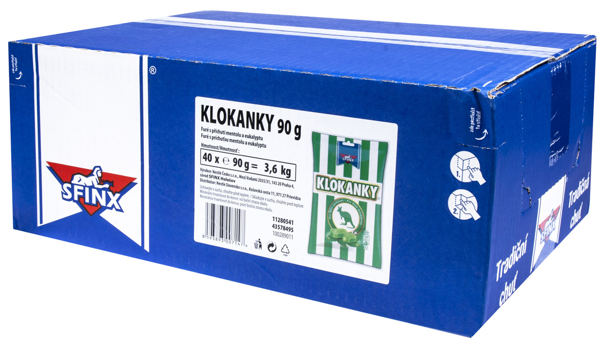 Klokanky bonbony 40x90g