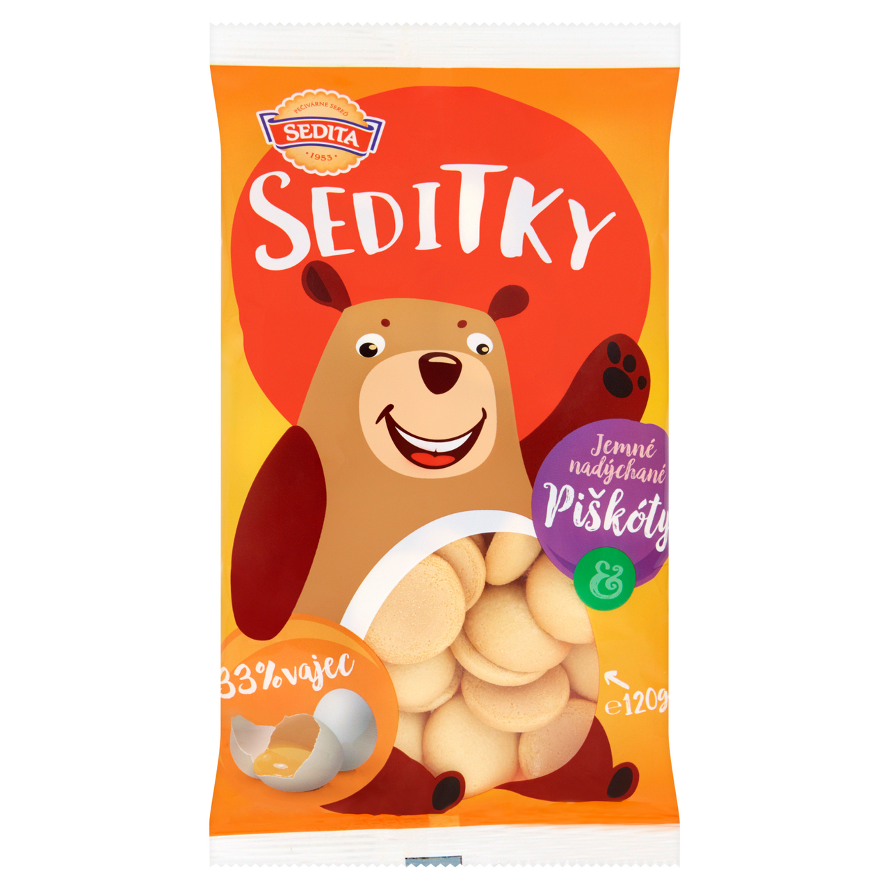 SEDITA Seditky Piškoty kulaté 21 x 120 g