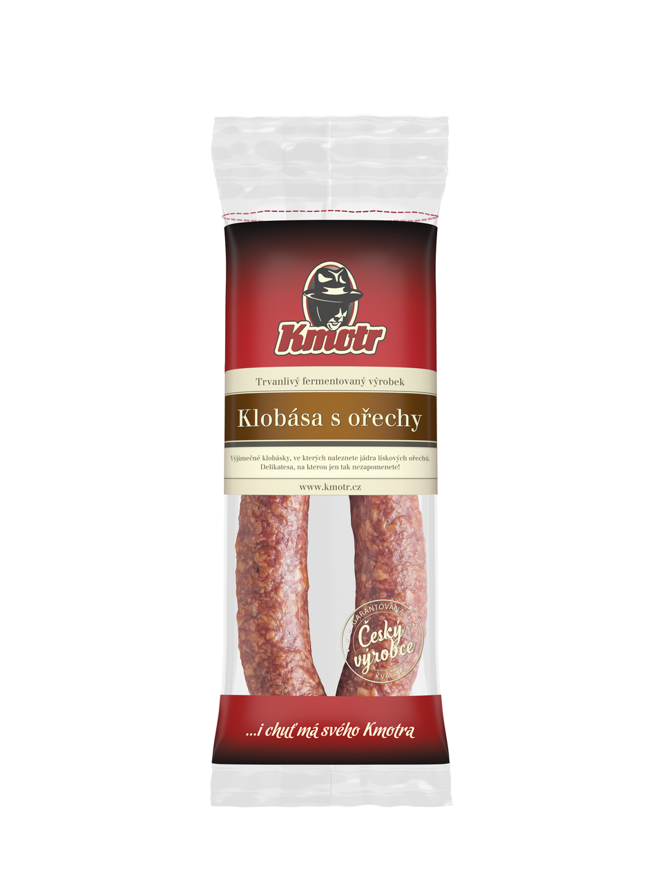 Kmotr Klobása s ořechy chlaz. 180 g