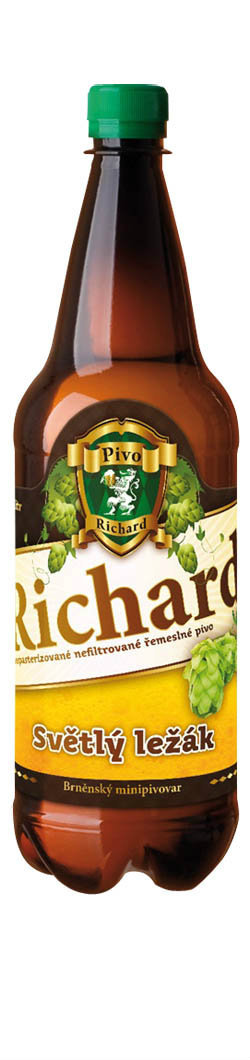 RICHARD světlý ležák 12° pivo 1 l PET