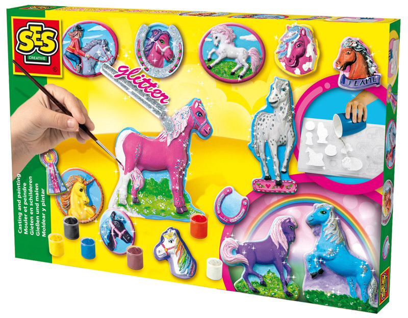 SES Kreativní sada Odlévání a malování koní 1 ks