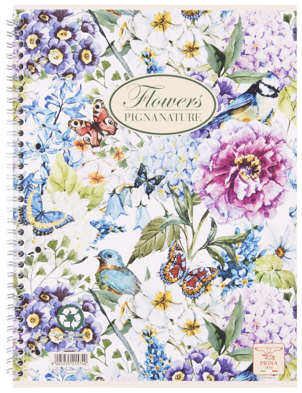 PIGNA Flowers Blok kroužkový Pigna A4 60 listů linkovaný 1 ks