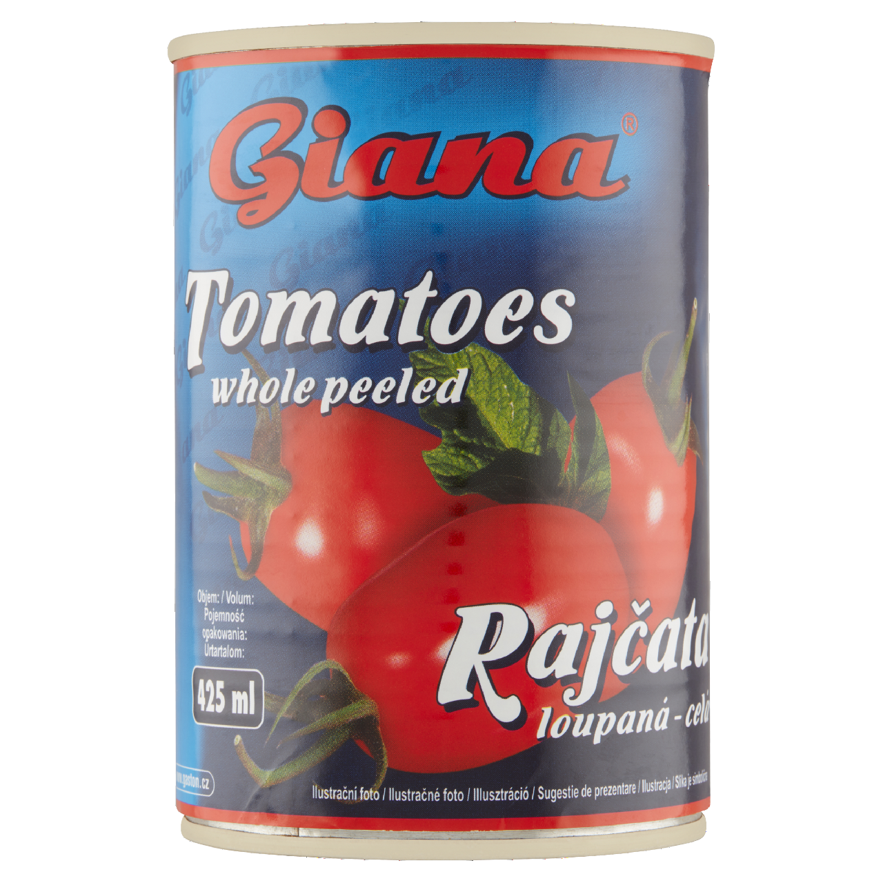 Giana Rajčata loupaná celá 8 x 425 ml