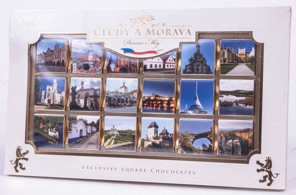 Čechy a Morava Čokoláda hořká 70% neapolitánky kolekce 90 g