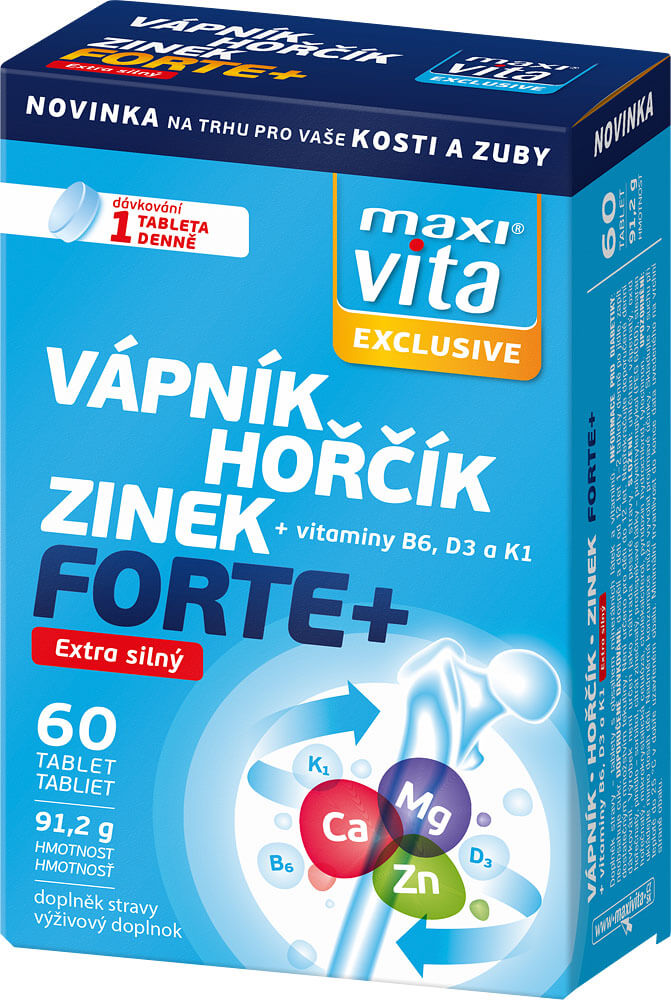 maxi vita Exclusive Vápník + hořčík + zinek 60 tablet