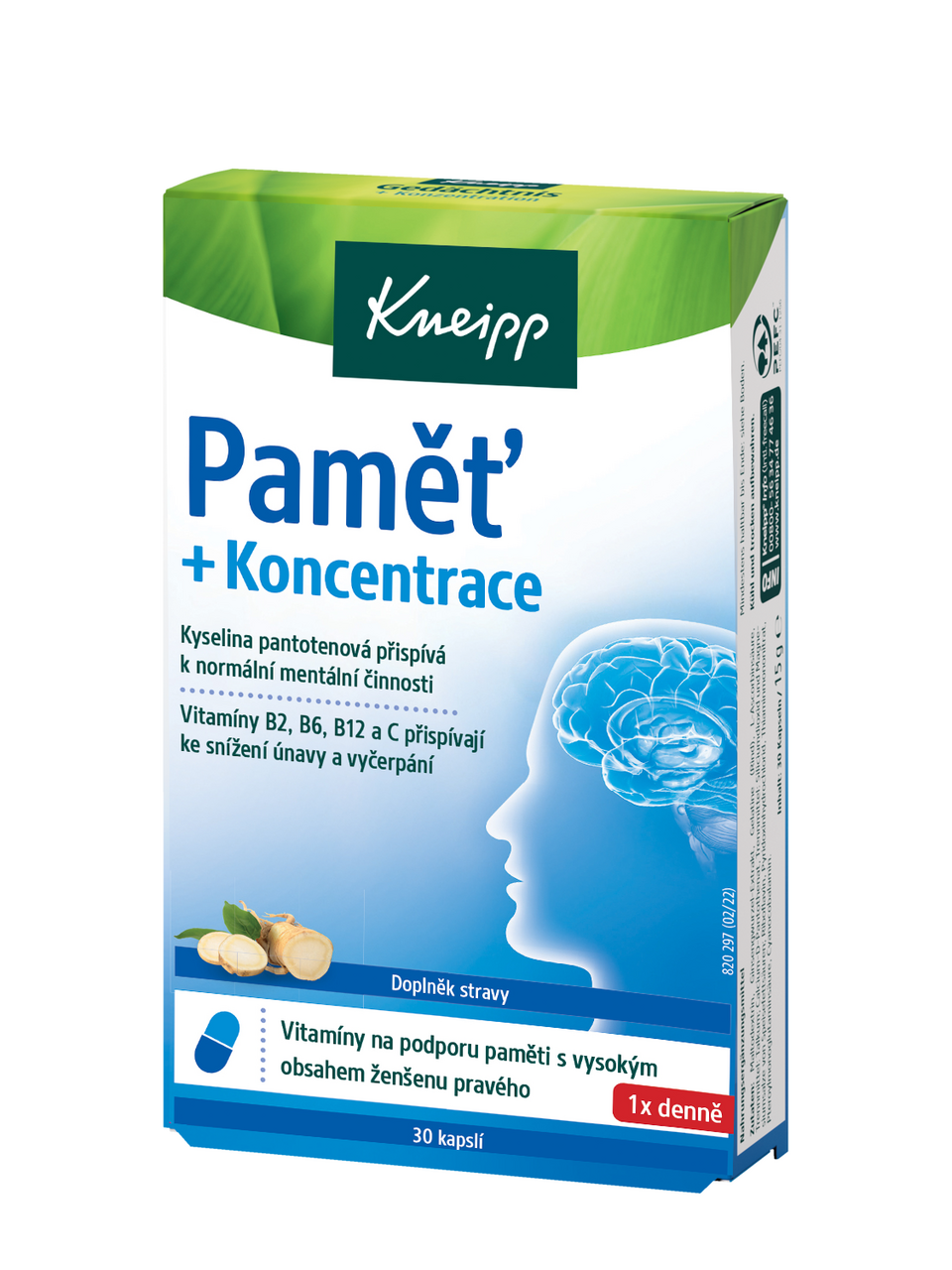 Kneipp Paměť + koncentrace 30 tablet