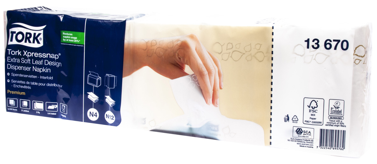 TORK Ubrousky do zásobníku Xpressnap 2vrstvé 5 x 100 ks