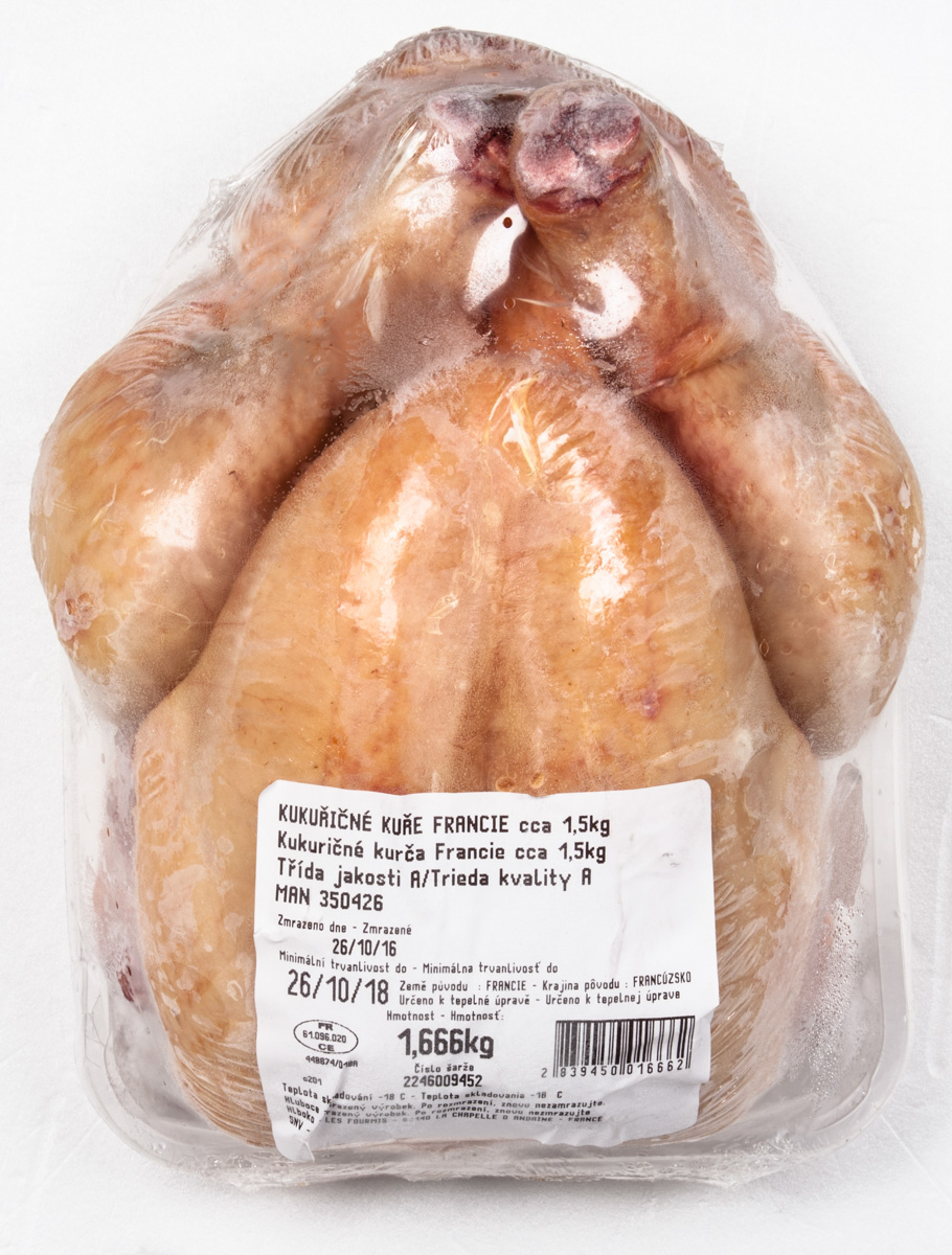 Kukuřičné kuře FR mraž. váž. cca 1 kg