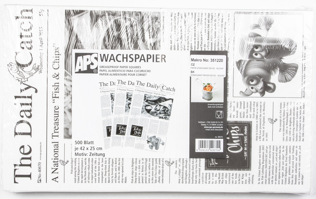 APS Papír voskovaný Snack noviny 500 ks