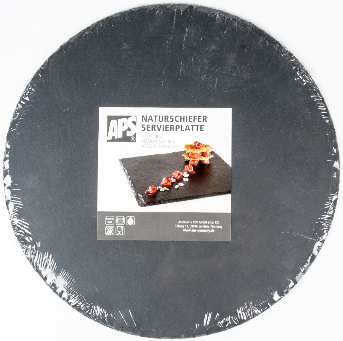 APS Podnos břidlicový kulatý 33 cm 1 ks