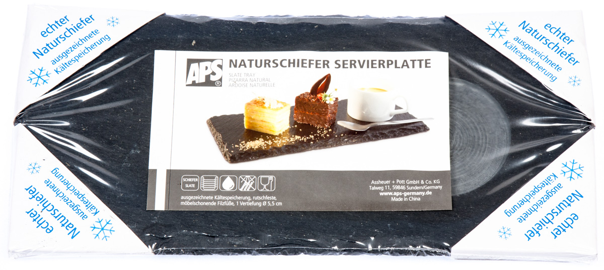 APS Podnos břidlicový s prolisem 25 x 12 cm 1 ks