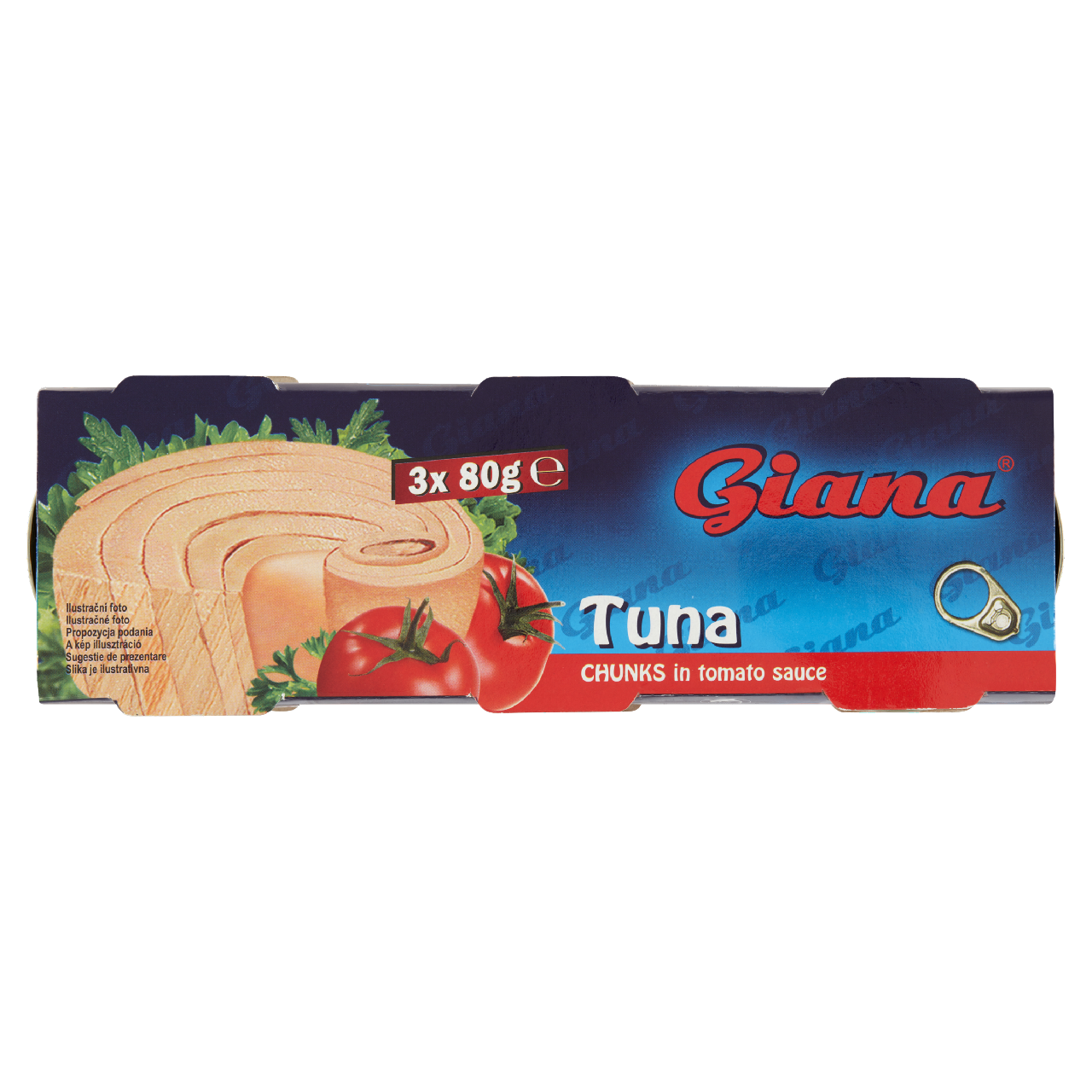 Giana Tuňák kousky v rajčatové omáčce 3 x 80 g
