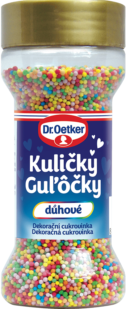 Dr.Oetker Kuličky bílá/ stříbrné duhové 65 g