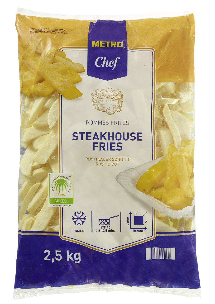 METRO Chef Steakhouse Fries Hranolky mraž. 4 x 2,5 kg