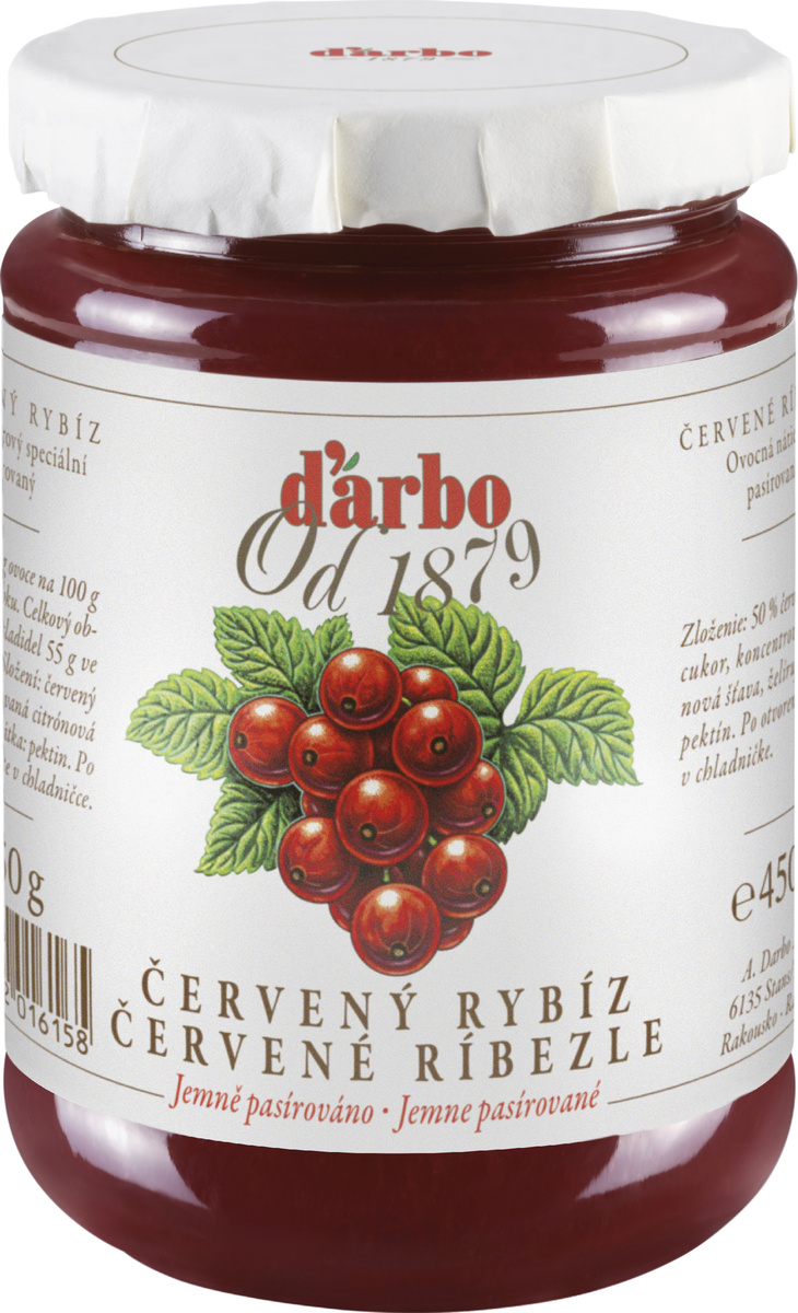 d'arbo Džem červený rybíz 450 g