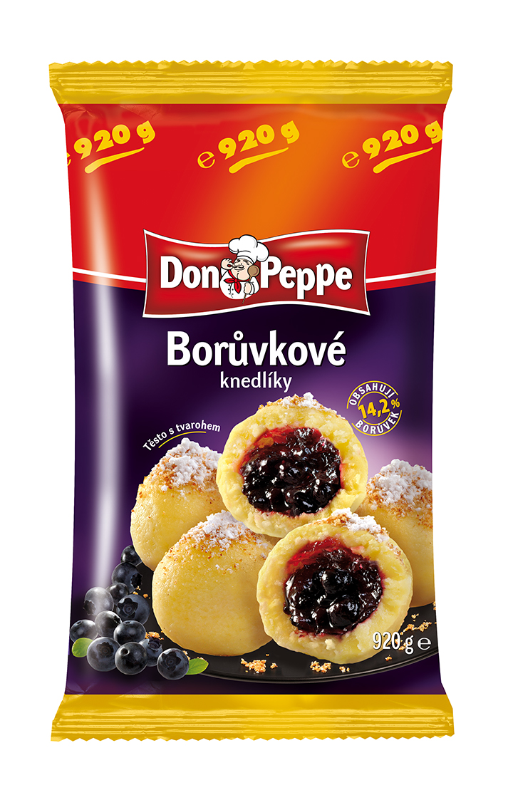 DON PEPPE Knedlíky tvarohové borůvkové mraž. 920 g